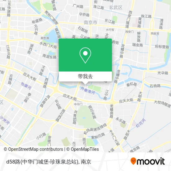 d58路(中华门城堡-珍珠泉总站)地图