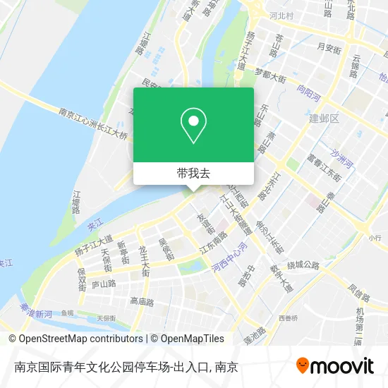 南京国际青年文化公园停车场-出入口地图