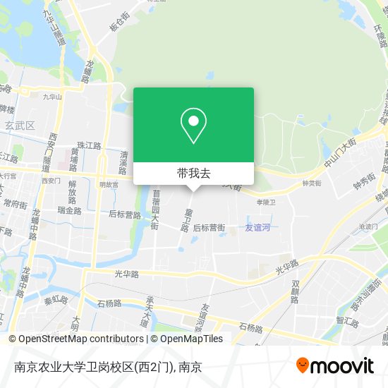 南京农业大学卫岗校区(西2门)地图
