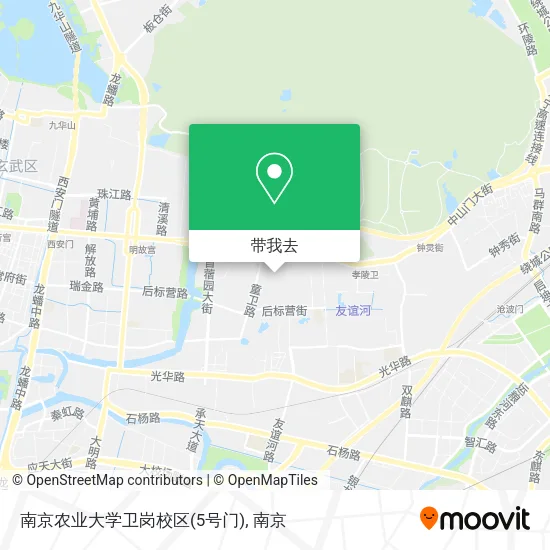 南京农业大学卫岗校区(5号门)地图