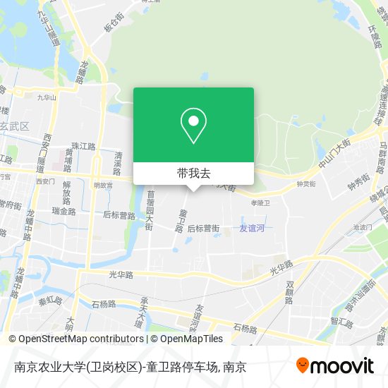 南京农业大学(卫岗校区)-童卫路停车场地图