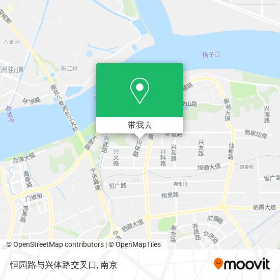 恒园路与兴体路交叉口地图