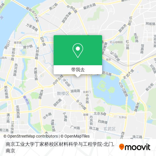 南京工业大学丁家桥校区材料科学与工程学院-北门地图