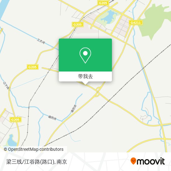 梁三线/江谷路(路口)地图