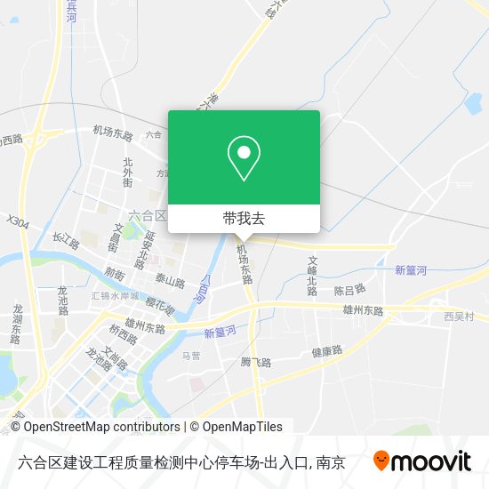 六合区建设工程质量检测中心停车场-出入口地图