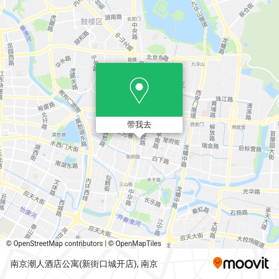 南京潮人酒店公寓(新街口城开店)地图