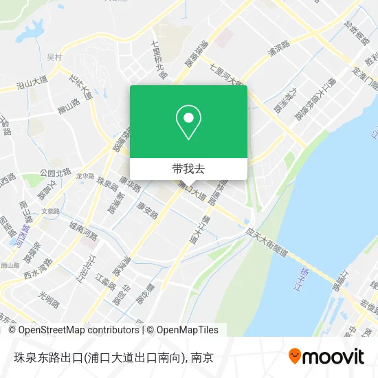 珠泉东路出口(浦口大道出口南向)地图