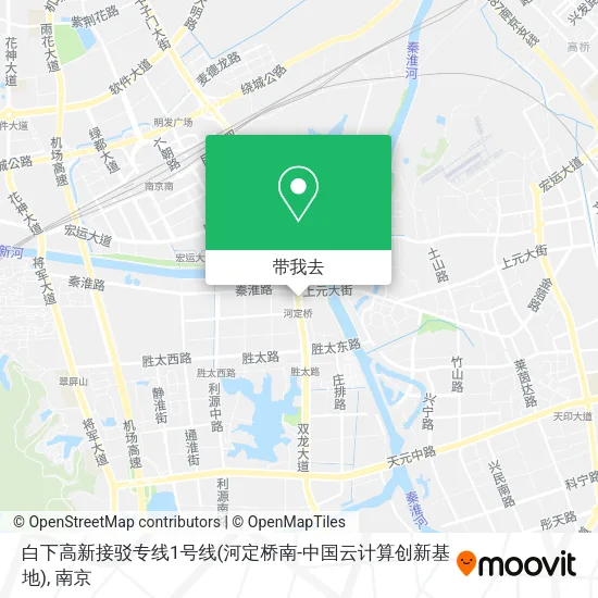 白下高新接驳专线1号线(河定桥南-中国云计算创新基地)地图