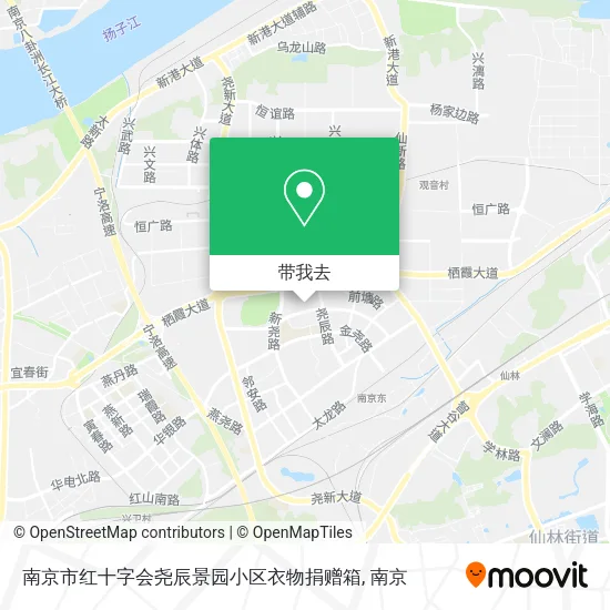 南京市红十字会尧辰景园小区衣物捐赠箱地图
