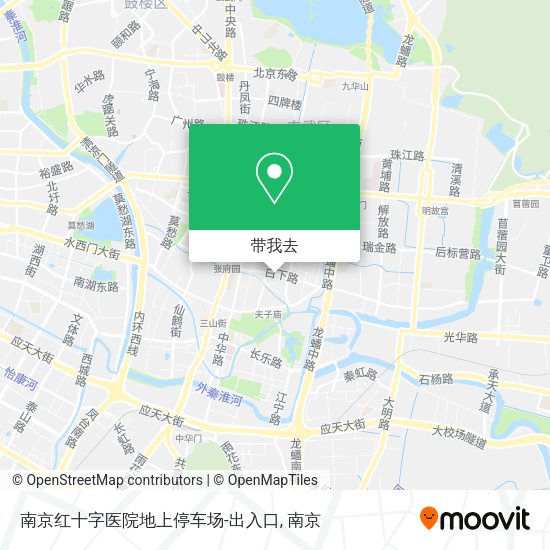 南京红十字医院地上停车场-出入口地图