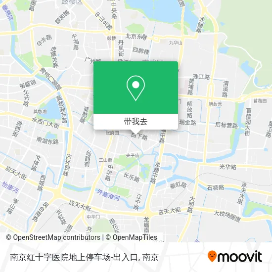 南京红十字医院地上停车场-出入口地图