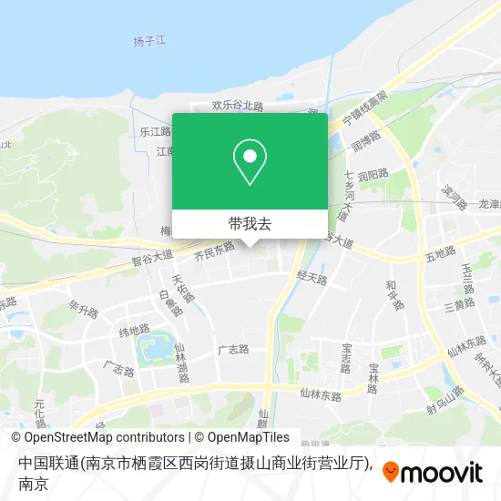 中国联通(南京市栖霞区西岗街道摄山商业街营业厅)地图