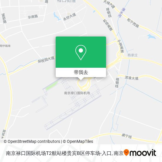 南京禄口国际机场T2航站楼贵宾B区停车场-入口地图