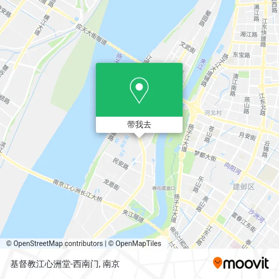 基督教江心洲堂-西南门地图