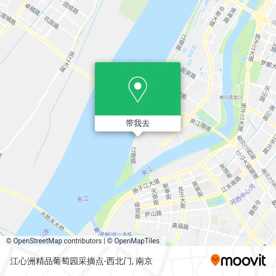 江心洲精品葡萄园采摘点-西北门地图