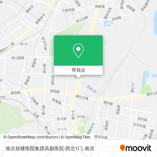 南京鼓楼医院集团高新医院-西北1门地图