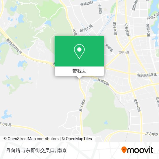 丹向路与东屏街交叉口地图