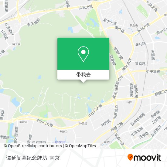谭延闿墓纪念牌坊地图