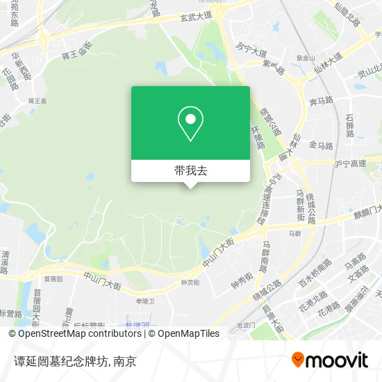 谭延闿墓纪念牌坊地图