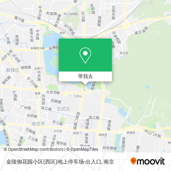 金陵御花园小区(西区)地上停车场-出入口地图