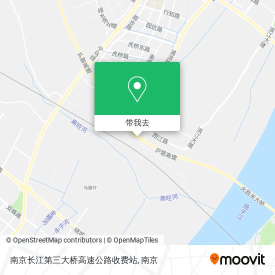南京长江第三大桥高速公路收费站地图