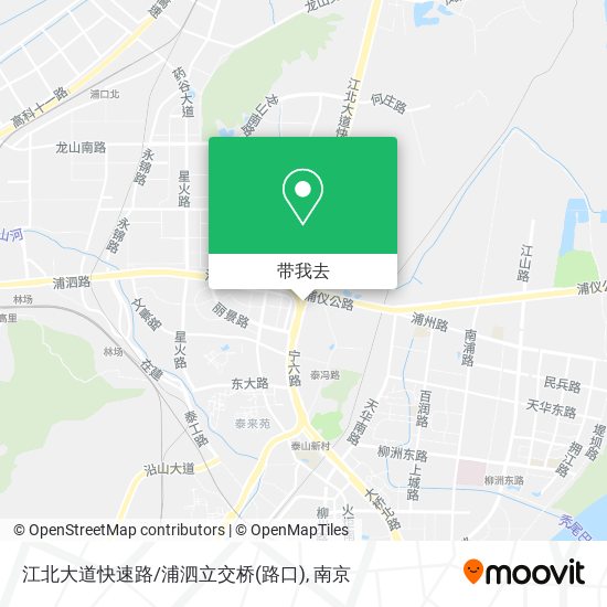 江北大道快速路/浦泗立交桥(路口)地图