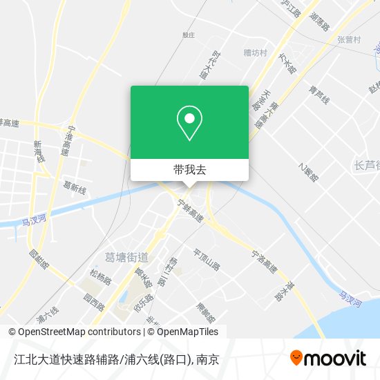 江北大道快速路辅路/浦六线(路口)地图