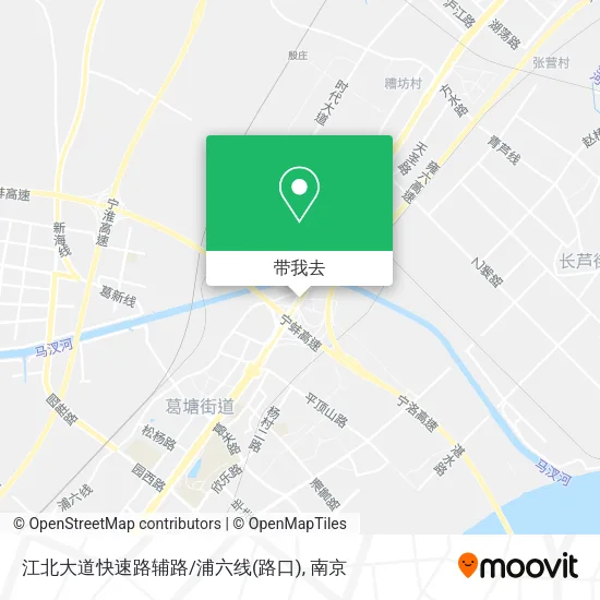 江北大道快速路辅路/浦六线(路口)地图