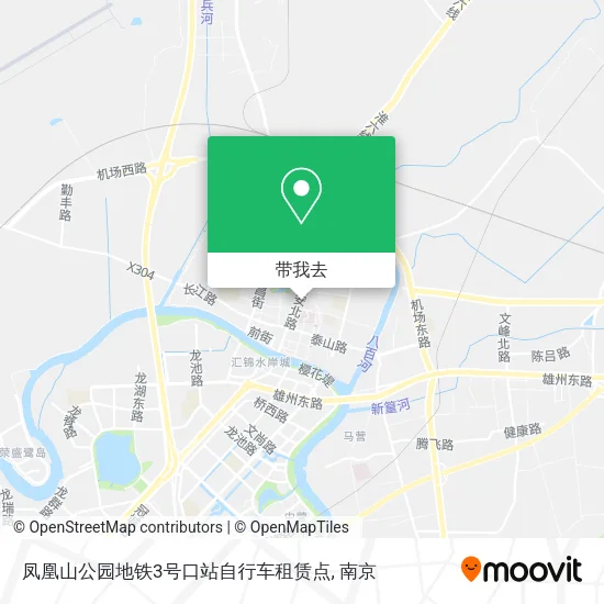 凤凰山公园地铁3号口站自行车租赁点地图