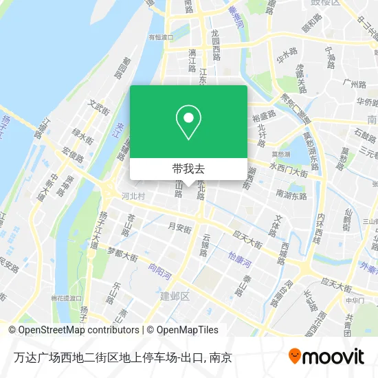 万达广场西地二街区地上停车场-出口地图