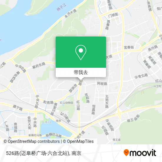 526路(迈皋桥广场-六合北站)地图