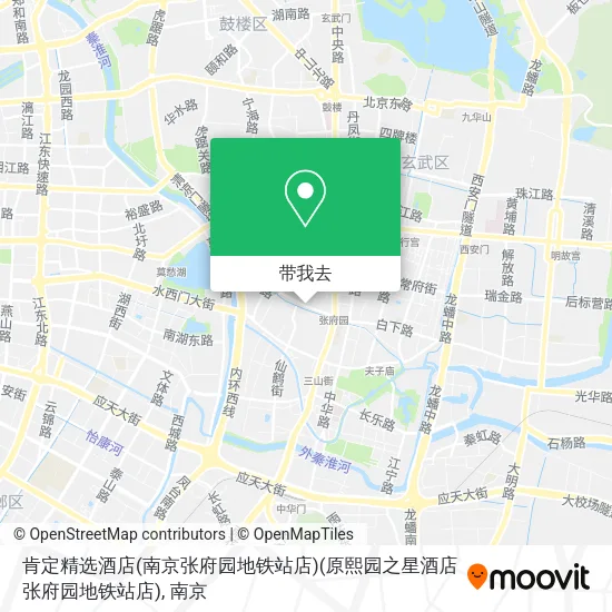 肯定精选酒店(南京张府园地铁站店)(原熙园之星酒店张府园地铁站店)地图