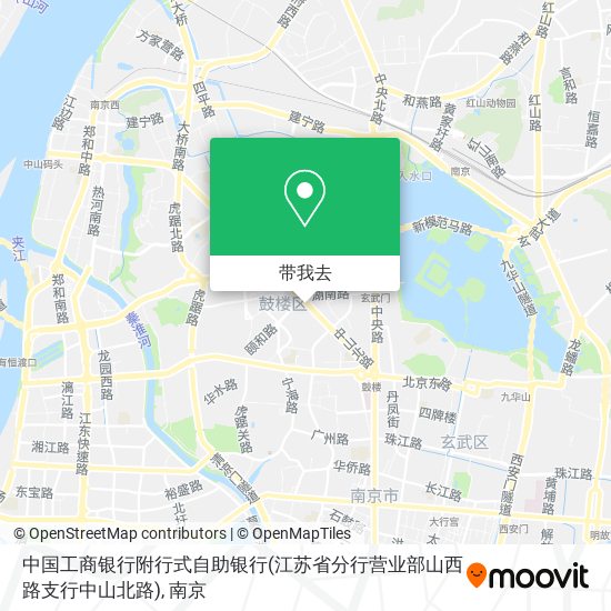 中国工商银行附行式自助银行(江苏省分行营业部山西路支行中山北路)地图