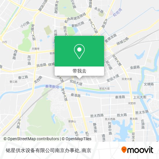 铭星供水设备有限公司南京办事处地图