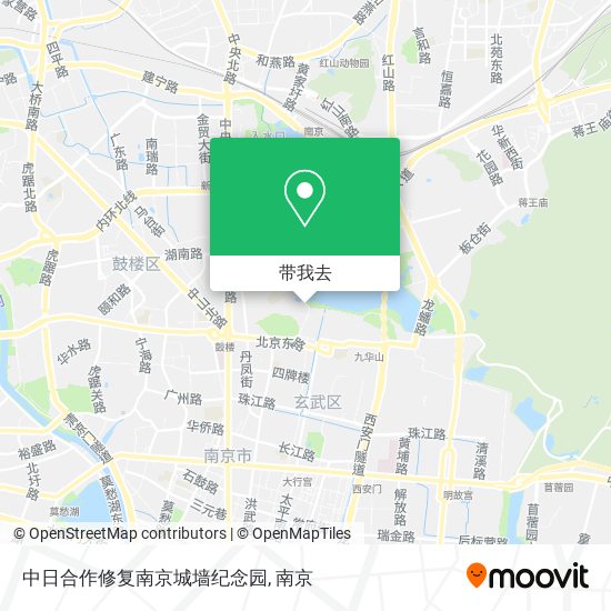 中日合作修复南京城墙纪念园地图