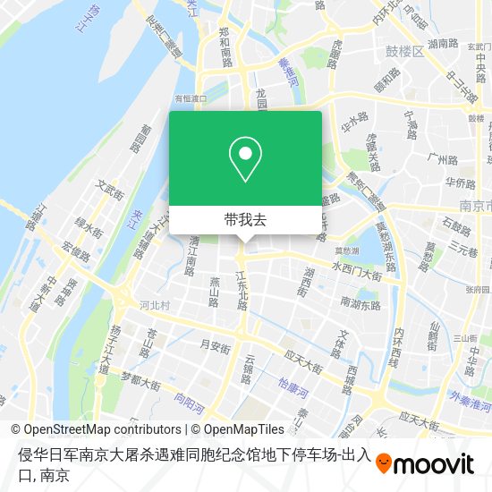 侵华日军南京大屠杀遇难同胞纪念馆地下停车场-出入口地图