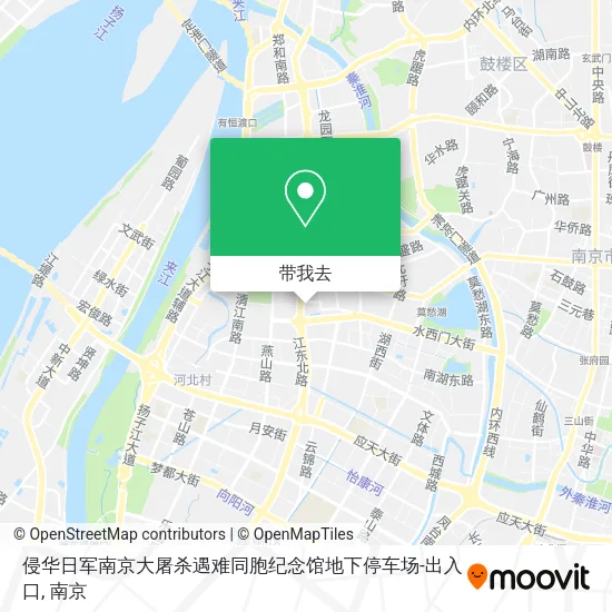侵华日军南京大屠杀遇难同胞纪念馆地下停车场-出入口地图