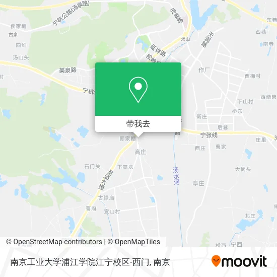 南京工业大学浦江学院江宁校区-西门地图