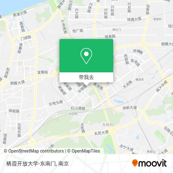 栖霞开放大学-东南门地图