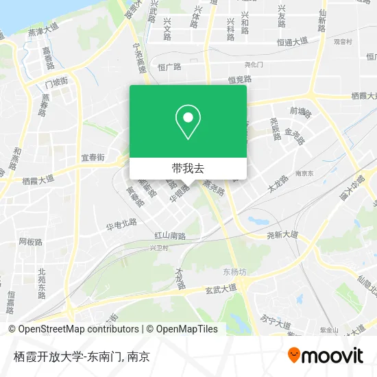 栖霞开放大学-东南门地图