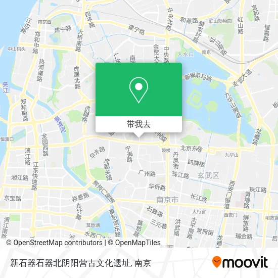 新石器石器北阴阳营古文化遗址地图