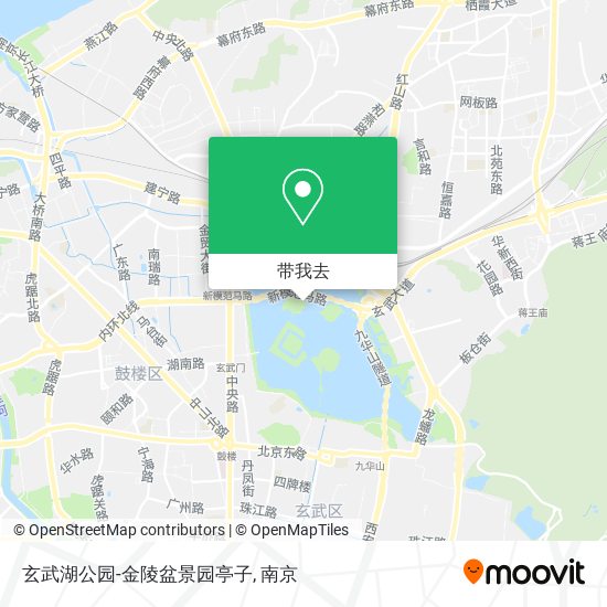 玄武湖公园-金陵盆景园亭子地图