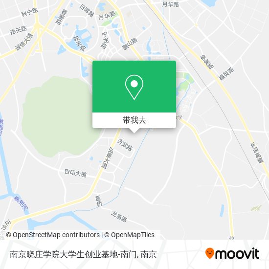 南京晓庄学院大学生创业基地-南门地图
