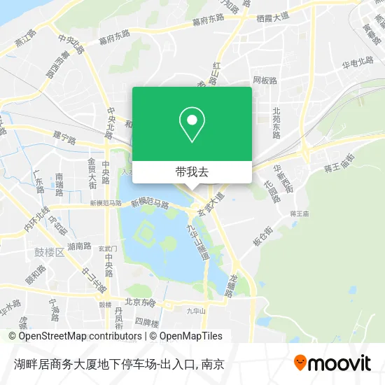 湖畔居商务大厦地下停车场-出入口地图