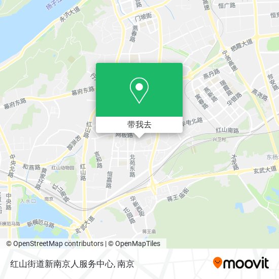 红山街道新南京人服务中心地图