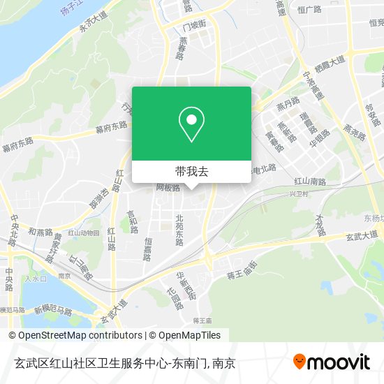 玄武区红山社区卫生服务中心-东南门地图
