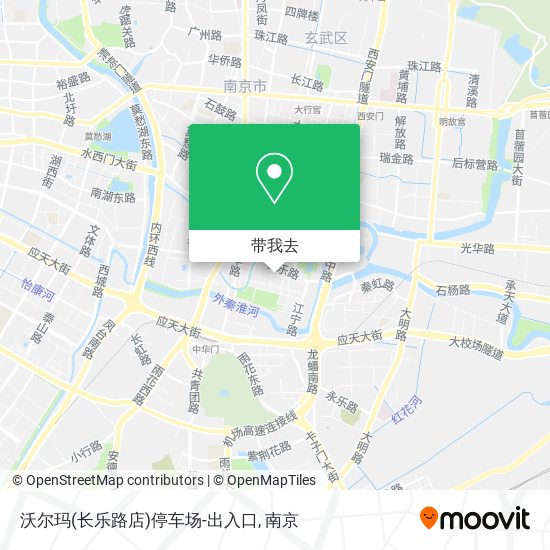 沃尔玛(长乐路店)停车场-出入口地图