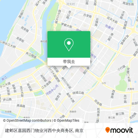 建邺区嘉园西门物业河西中央商务区地图