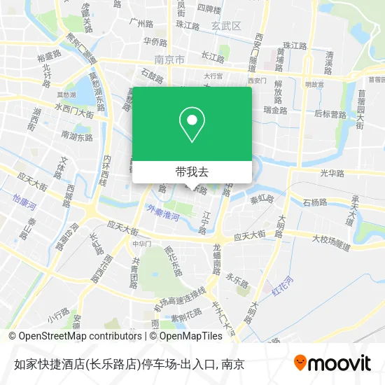 如家快捷酒店(长乐路店)停车场-出入口地图