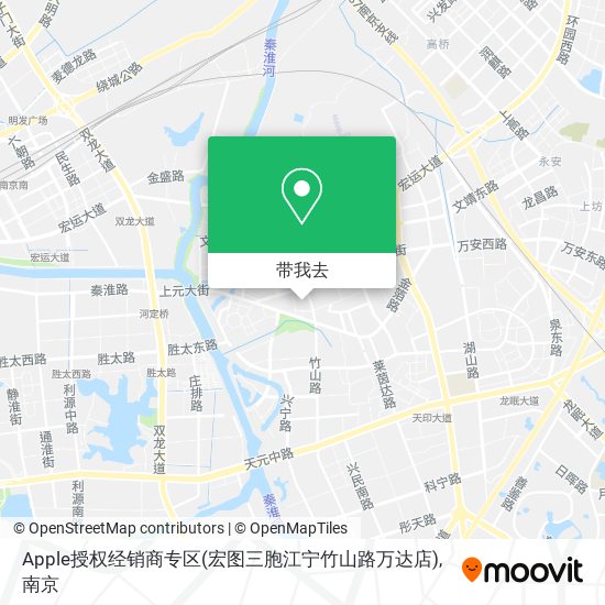 Apple授权经销商专区(宏图三胞江宁竹山路万达店)地图
